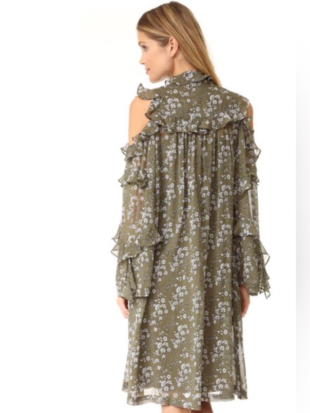 Robert Rodriguez Floral Cold Shoulder Dress Size 6 - Picture 2 of 12